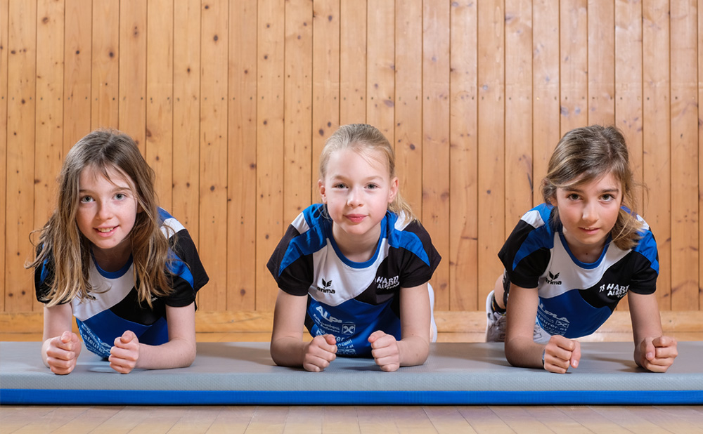 Leichtathletik-Gruppen für Kinder und Jugendliche bei der Turnerschaft Hard, Vorarlberg.